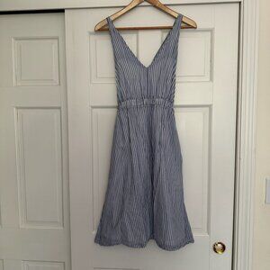 XXS Blue/White Striped J. Crew Dress